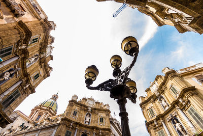 Low angle view of statue of cathedral