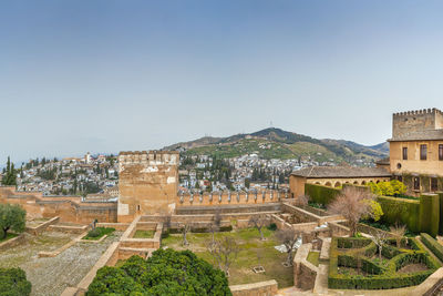 Fortress alcazaba in alhambra in granada, spain