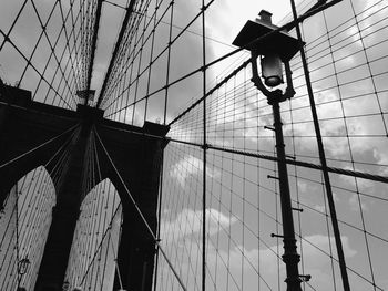 Low angle view of woman against sky