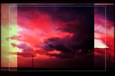 Cloudy sky at sunset