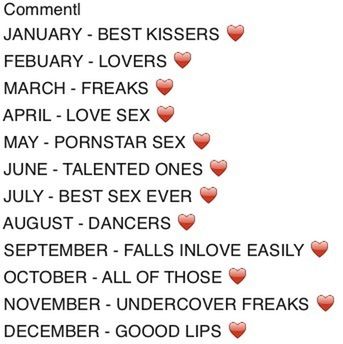 Comment mines is February