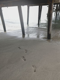 Footprints on beach