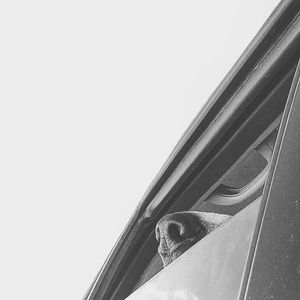 Low angle view of cropped built structure against clear sky