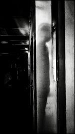 Interior of illuminated building