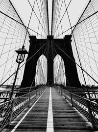 Low angle view of bridge against sky