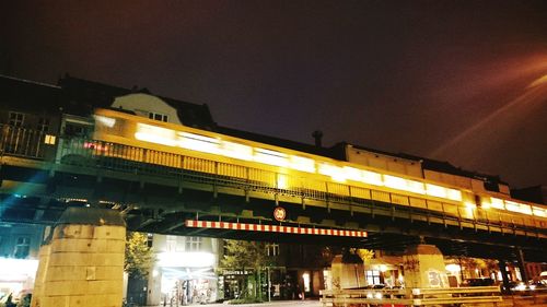 Illuminated city at night