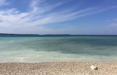 View of sea against cloudy sky