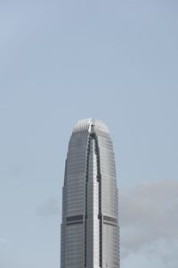 Low angle view of modern building against clear sky