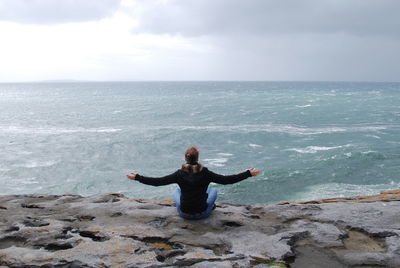 Scenic view of sea against sky