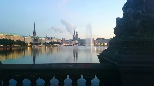 River with city in background