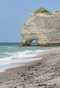 Coastal scenery around etretat, a commune in the seine-maritime department in france