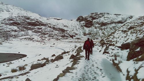 Scenic view of snow covered mountain