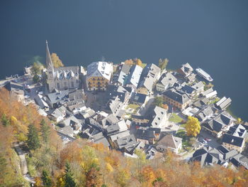 High angle shot of rooftops