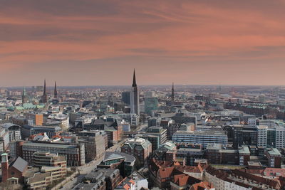 Aerial view of city