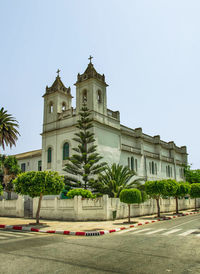 View of historic building against clear sky