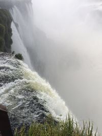 Scenic view of waterfall