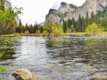 Scenic view of river against sky