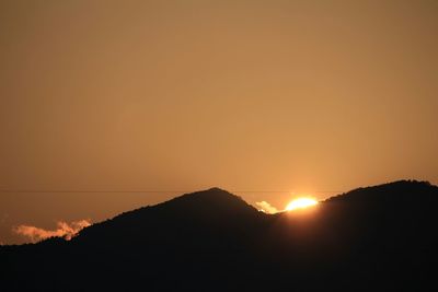 Sunset over mountain