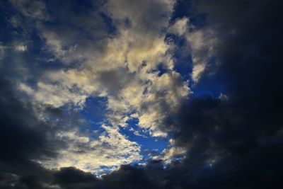 Low angle view of cloudy sky