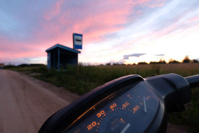 Scooter at sunset