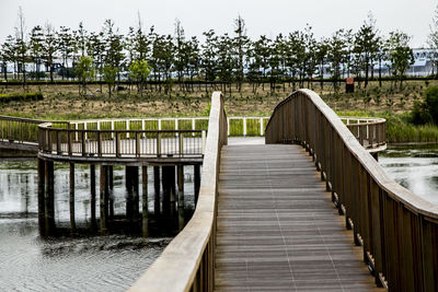 Footbridge over river