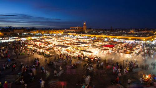 High angle view of crowd at market