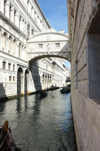 Bridge over canal in city