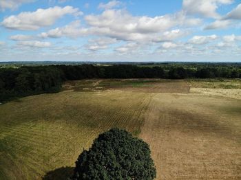 Scenic view of land against sky