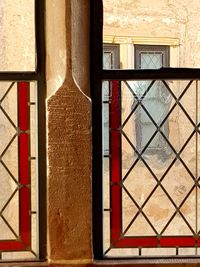 Close-up of window on wall