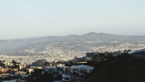 High angle shot of townscape