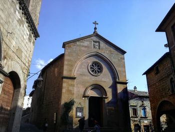 Low angle view of cathedral against clear sky