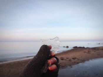 Close-up of waters edge on beach