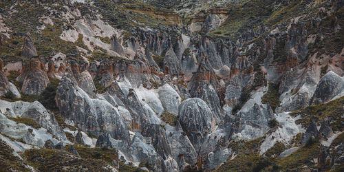Rock formations in rose valley cappadocia turkey