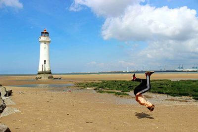 Lighthouse on beach