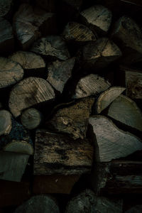 Full frame shot of logs