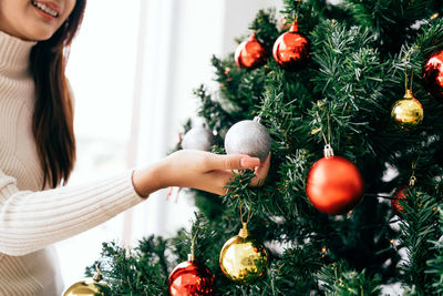 Close-up of christmas tree