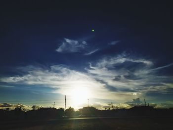 Scenic view of silhouette landscape against sky during sunset