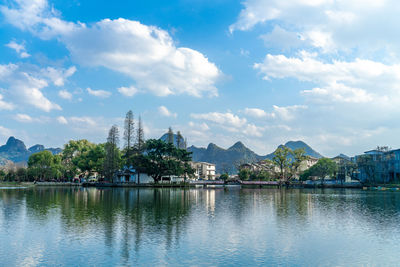 Mountains and lakes in guilin, guangxi, china