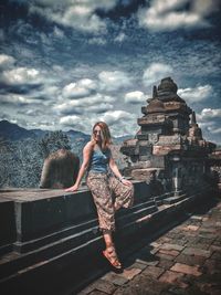 Full length of woman against sky