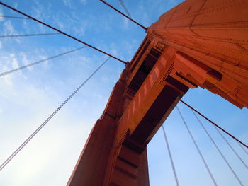 Low angle view of bridge against sky