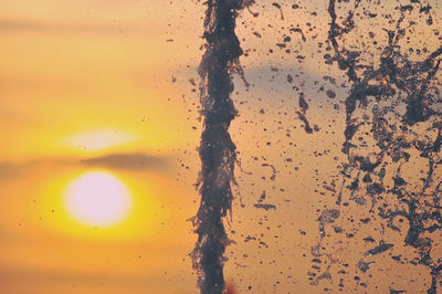 Scenic view of sunset over sea