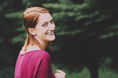 Close-up portrait of woman