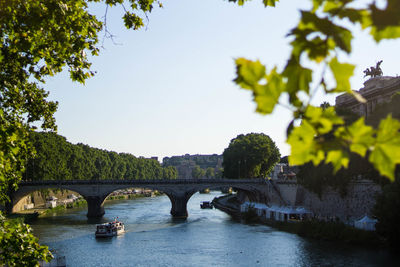 Bridge over river against sky