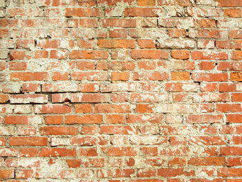 Full frame shot of damaged brick wall