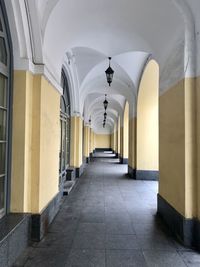 Empty corridor in building