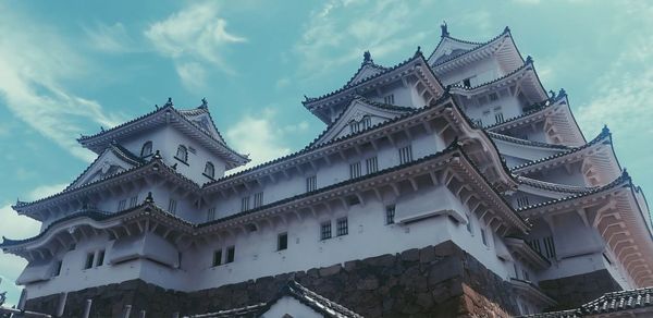 Low angle view of traditional building against sky