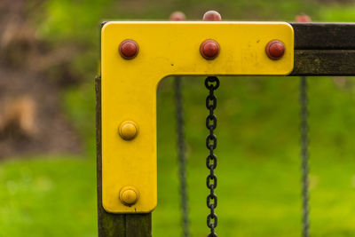 Close-up of playground