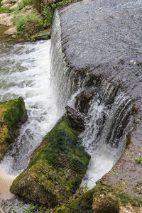 Scenic view of waterfall