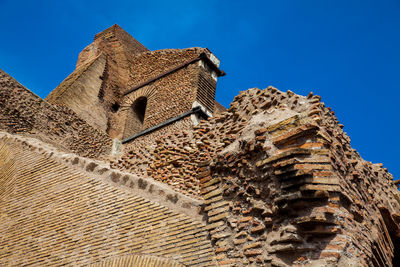 Detail of the walls of the famous colosseum in rome