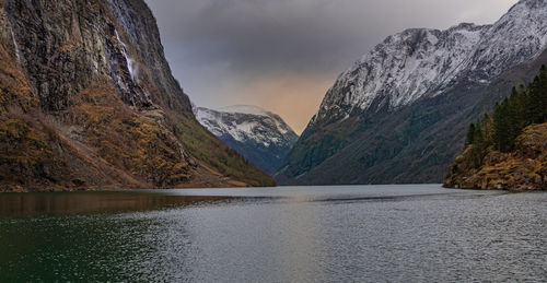 In gudvangen above nærøyfjorden, the beauty of norway